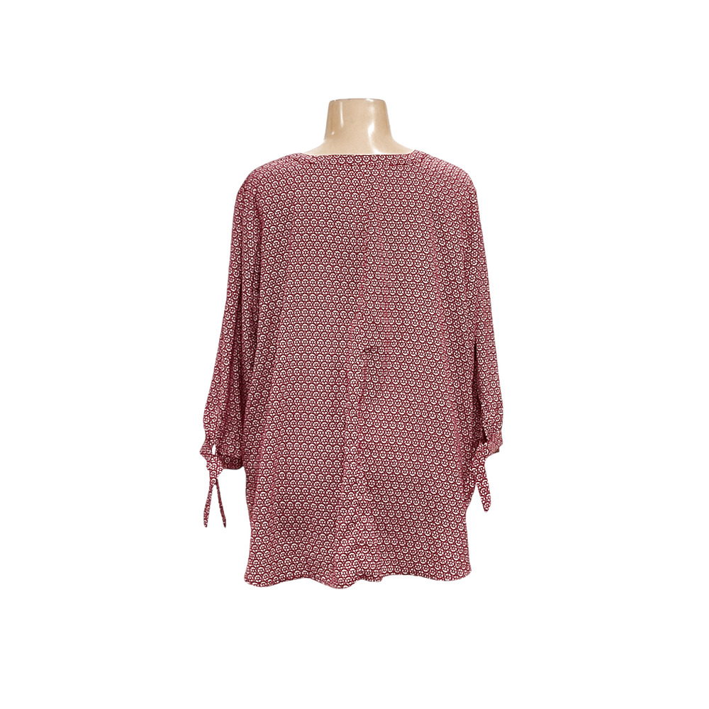 Catherines Red 3x Graphic Print Button-Up - image 2